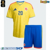 Maglie da calcio Colombia Juan Fernando Quintero #20 Prima Maglia Bambino Mondiali 2026  Manica Corta (+ Pantaloni corti)
